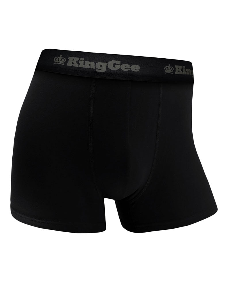 3 Pack Mens KingGee Bamboo Work Trunk - 3 Pack Trunks Underwear Black