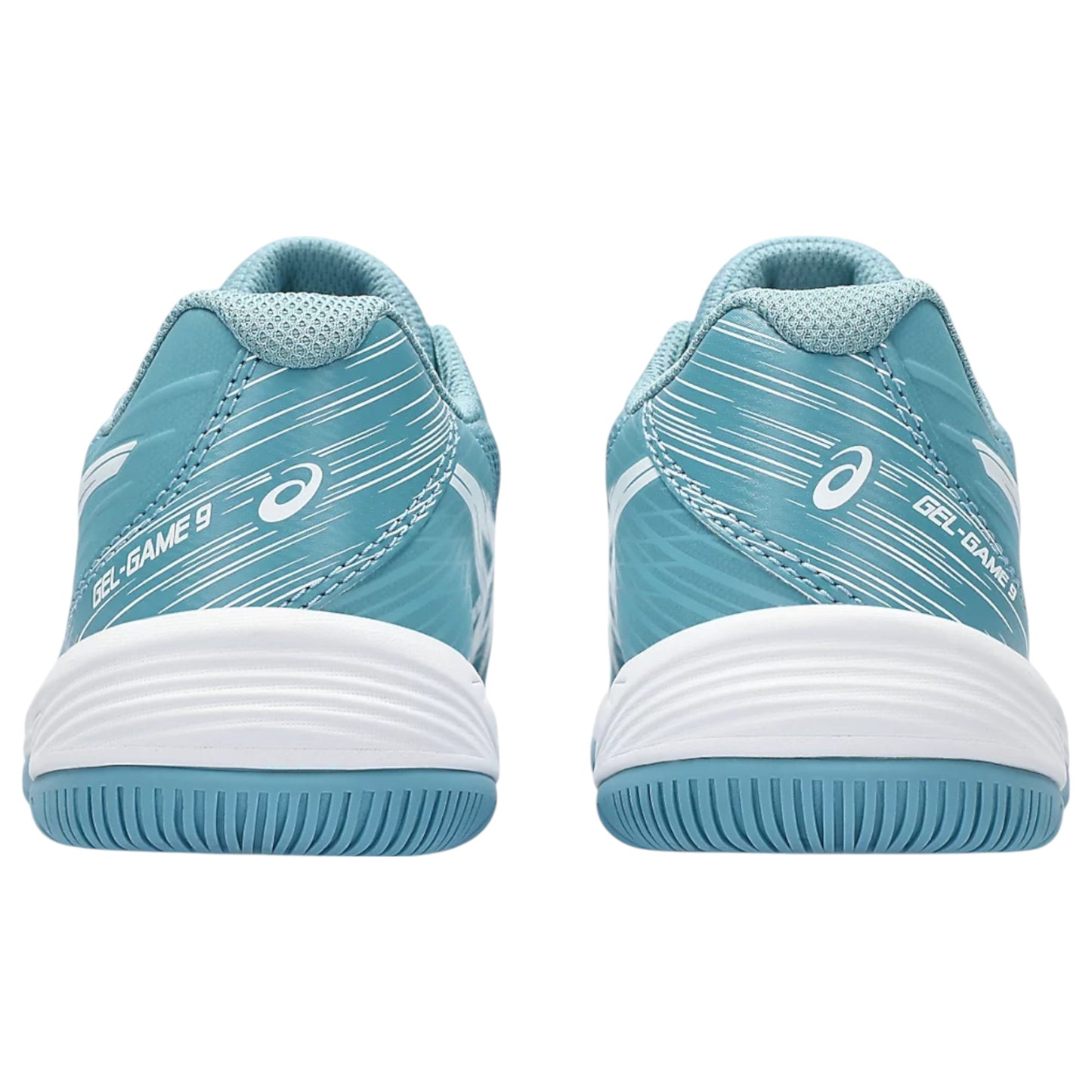 Kids Boys Asics Gel-Game 9 Shoes Gris Blue/White