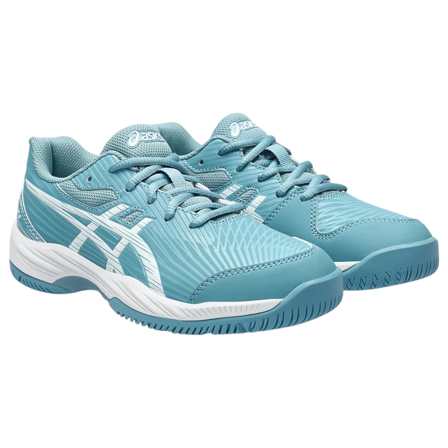 Kids Boys Asics Gel-Game 9 Shoes Gris Blue/White