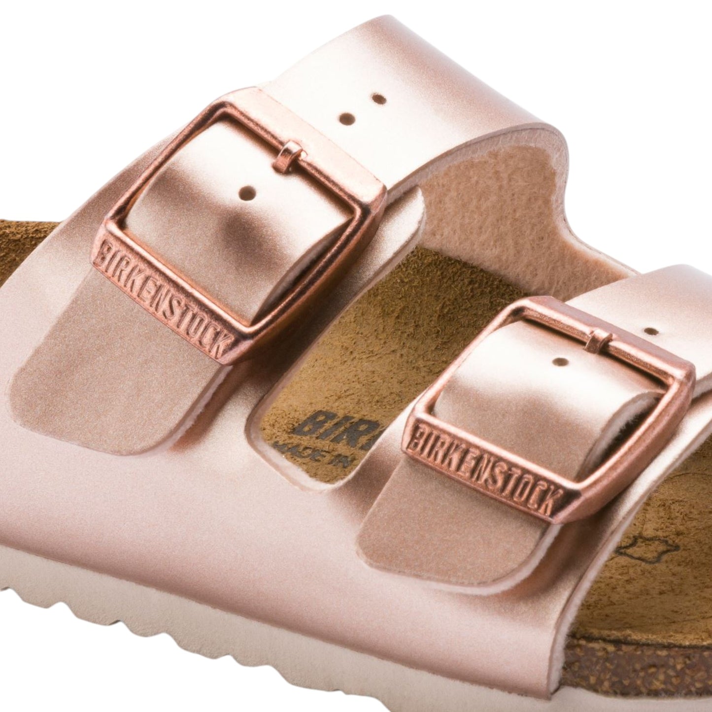 Unisex Kids Birkenstock Arizona Sandals Metallic Copper