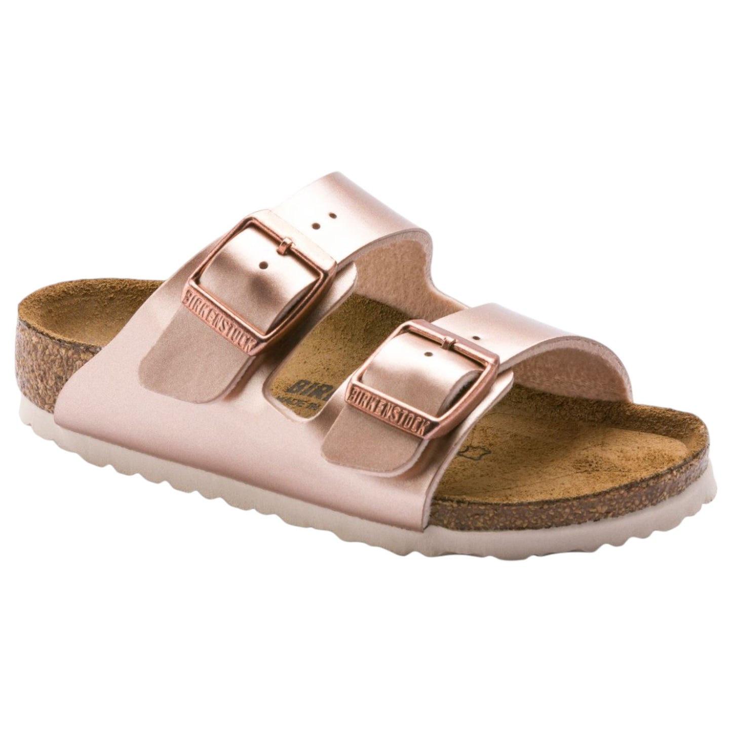 Unisex Kids Birkenstock Arizona Sandals Metallic Copper