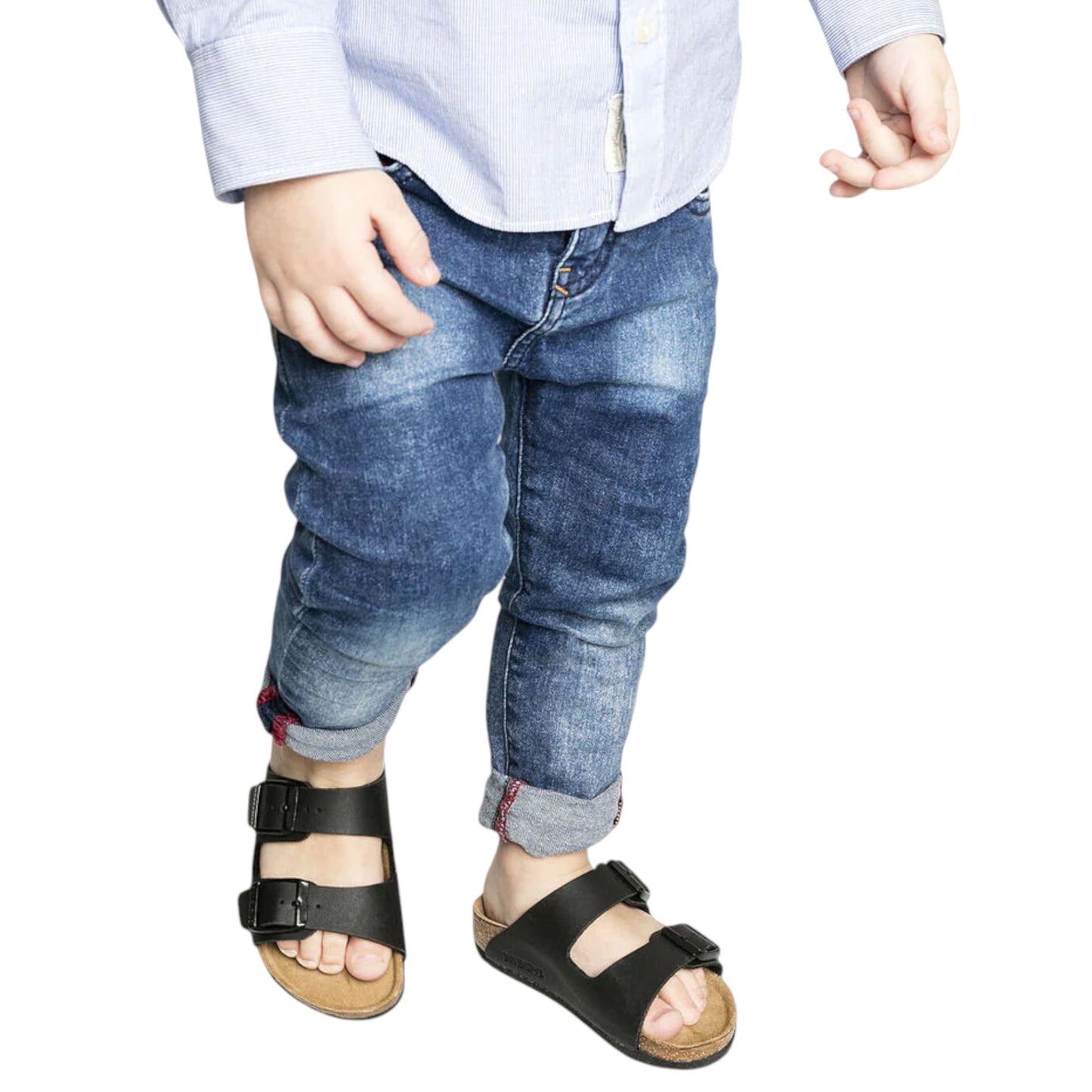 Kids Boys Birkenstock Arizona Birko-Flor Narrow Narrow Sandals Black