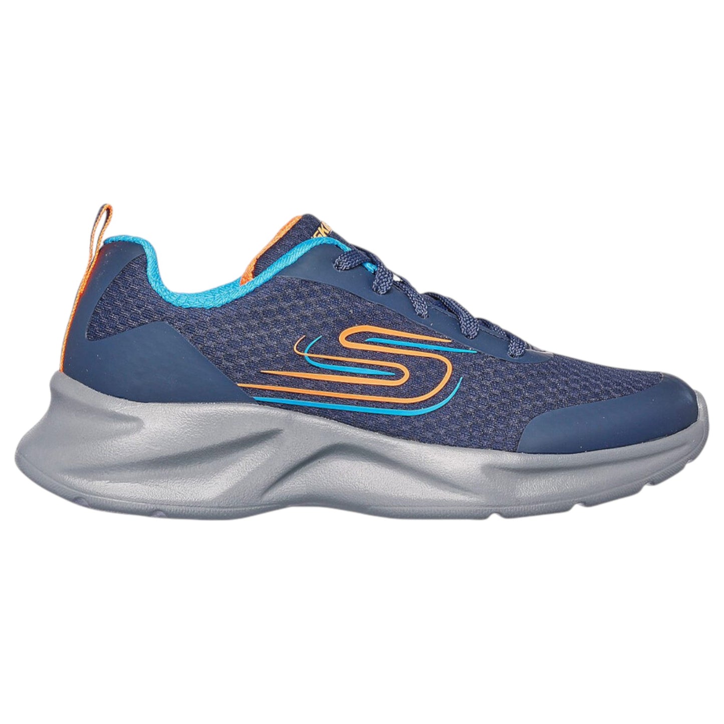 Kids Boys Skechers Dynamatic Shoes Navy/Blue