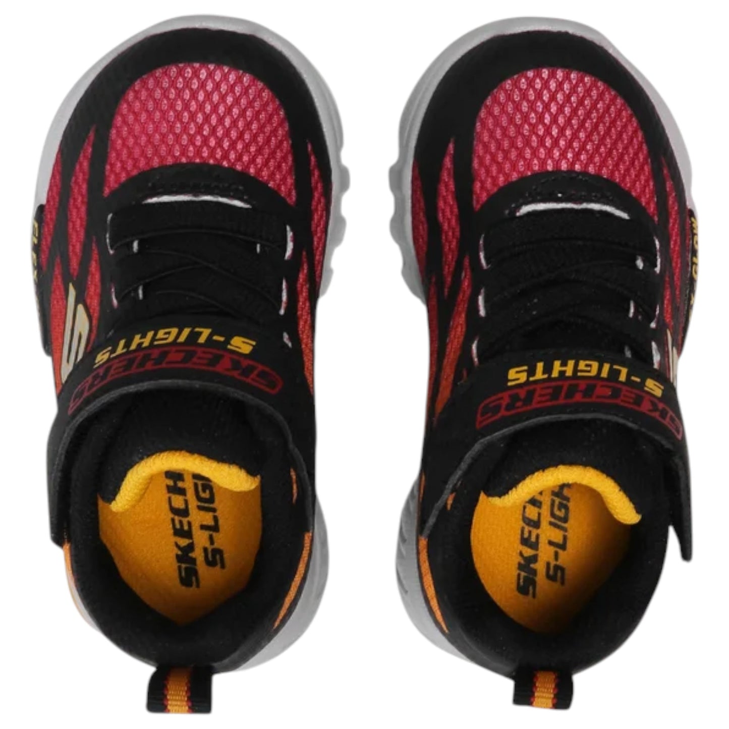 Infant Boys Skechers Flex Glow - Dezlom Shoes Black/Red