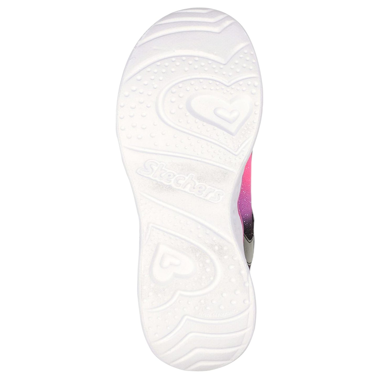 Kids Girls Skechers Heart Lights Rainbow Lux Shoes Black / Multi