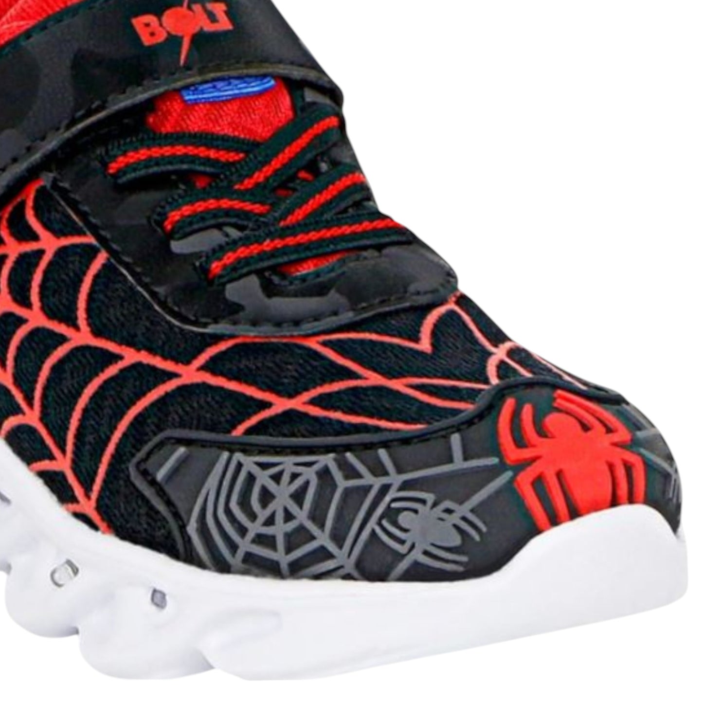 Kids Boys Lightning Bolt Webb Shoes Black/Red