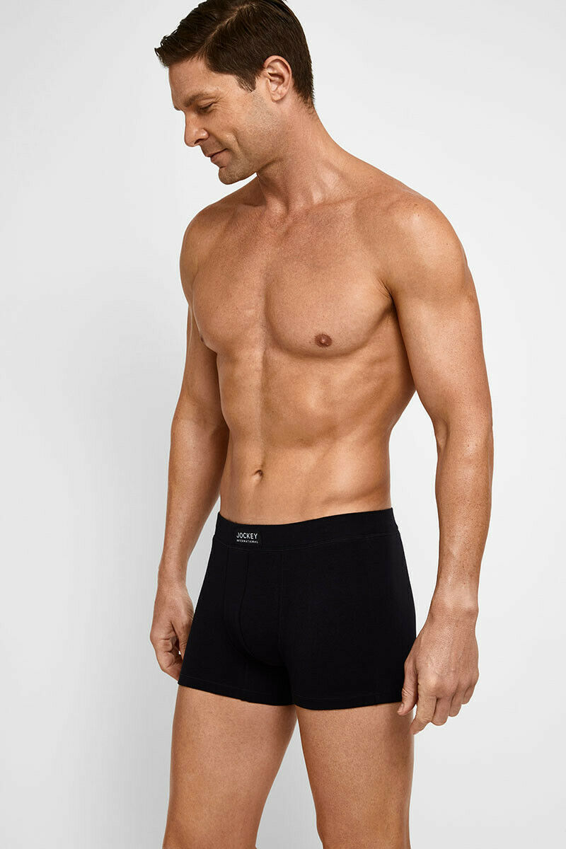 Mens Jockey London International Trunks Underwear Black