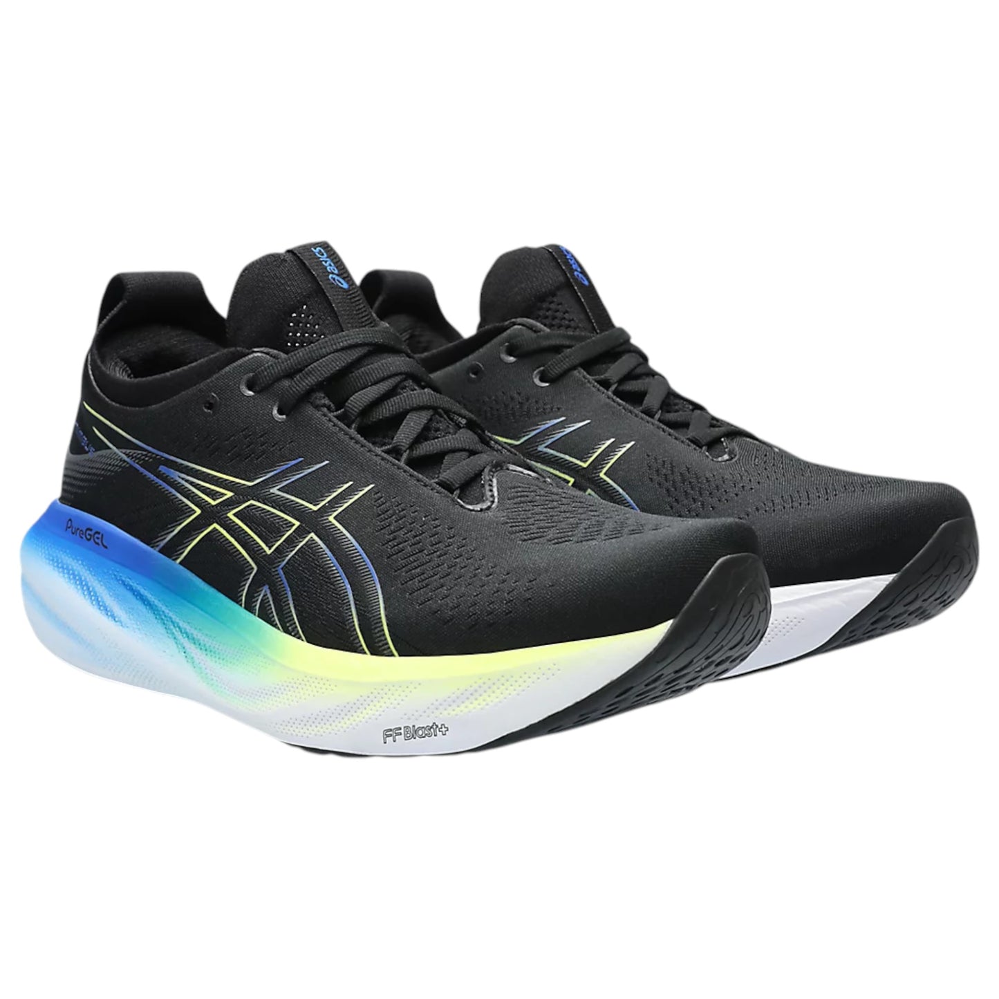 Mens Asics Gel-Nimbus 25 Shoes Black/Glow Yellow