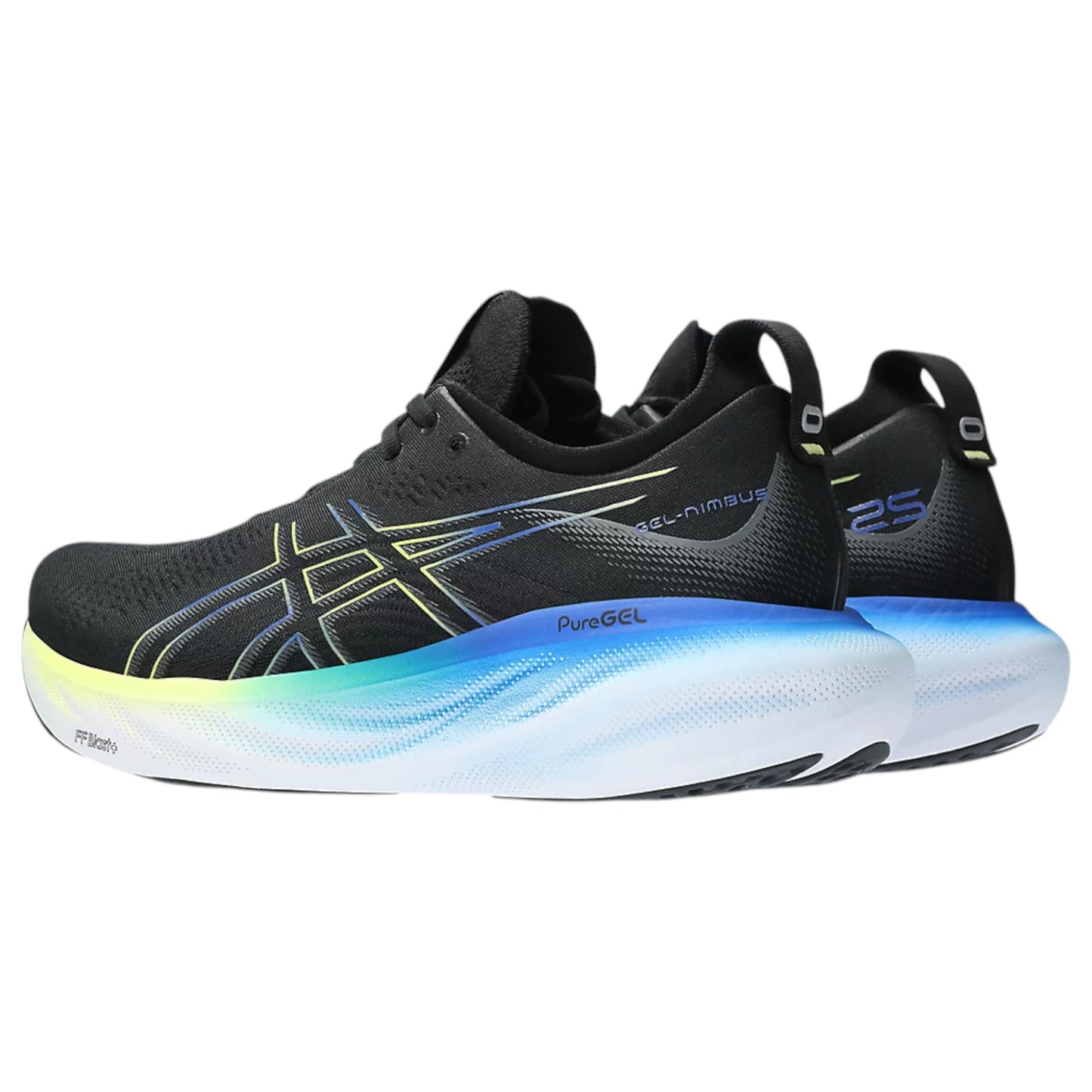 Mens Asics Gel-Nimbus 25 Shoes Black/Glow Yellow