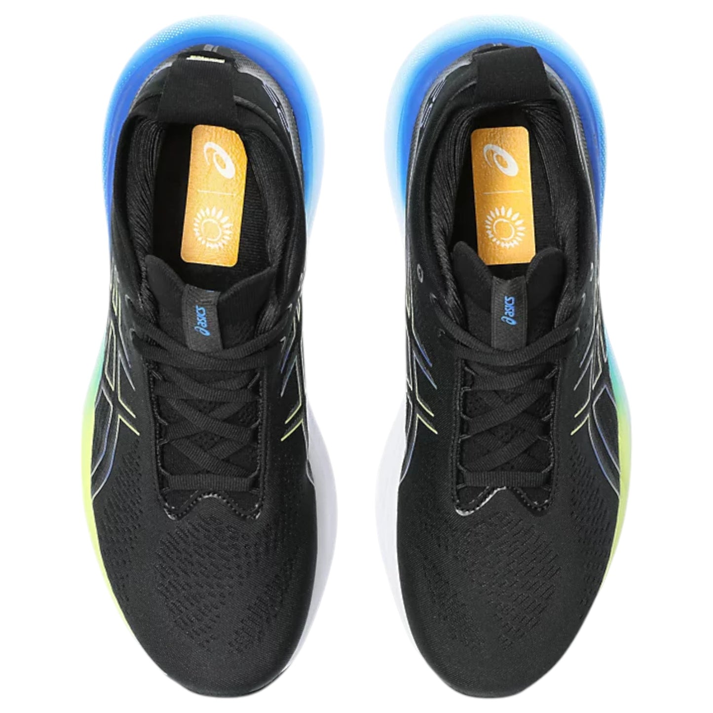 Mens Asics Gel-Nimbus 25 Shoes Black/Glow Yellow