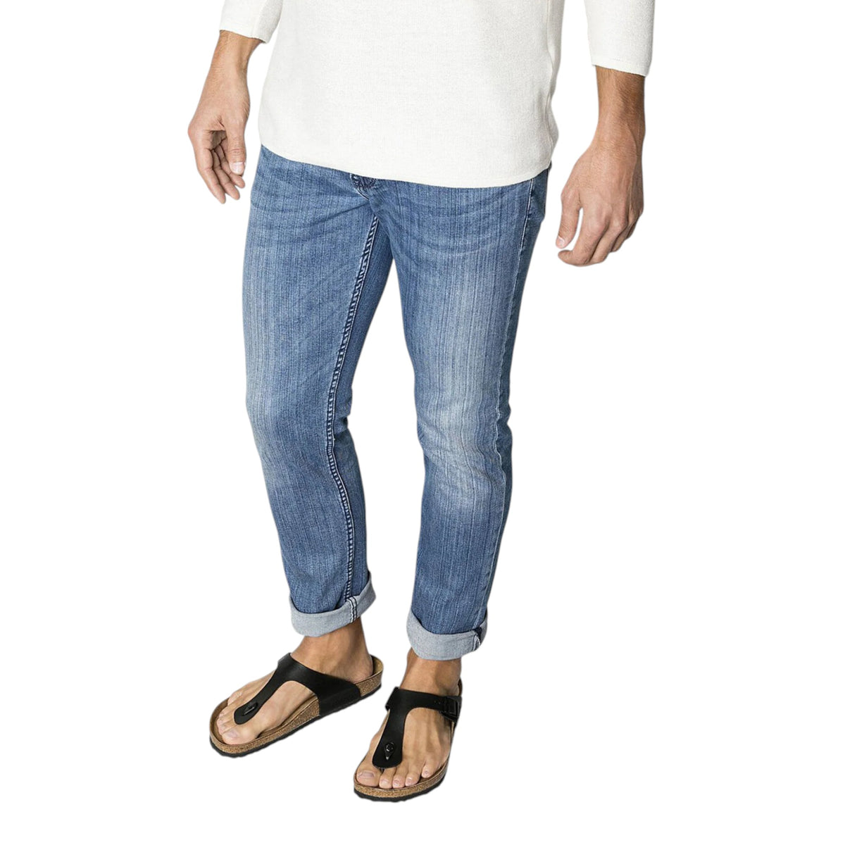 Mens Birkenstock Gizeh Birko-Flor Sandals Black