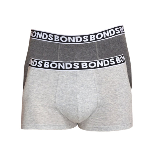 6 Pack Mens Bonds Everyday Faves Trunks Underwear Grey/Charcoal