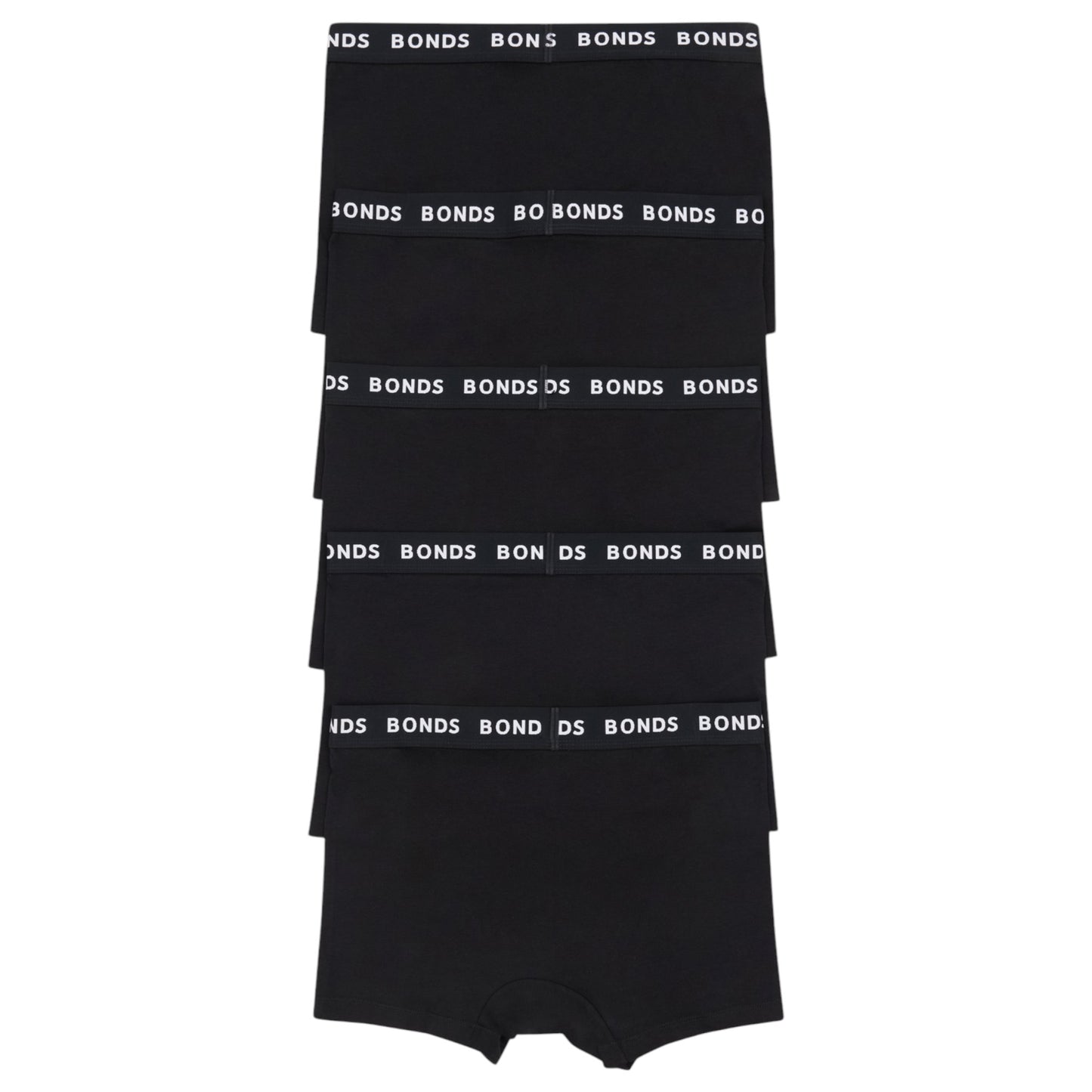 5 Pack Mens Bonds Everyday Trunks Underwear Black