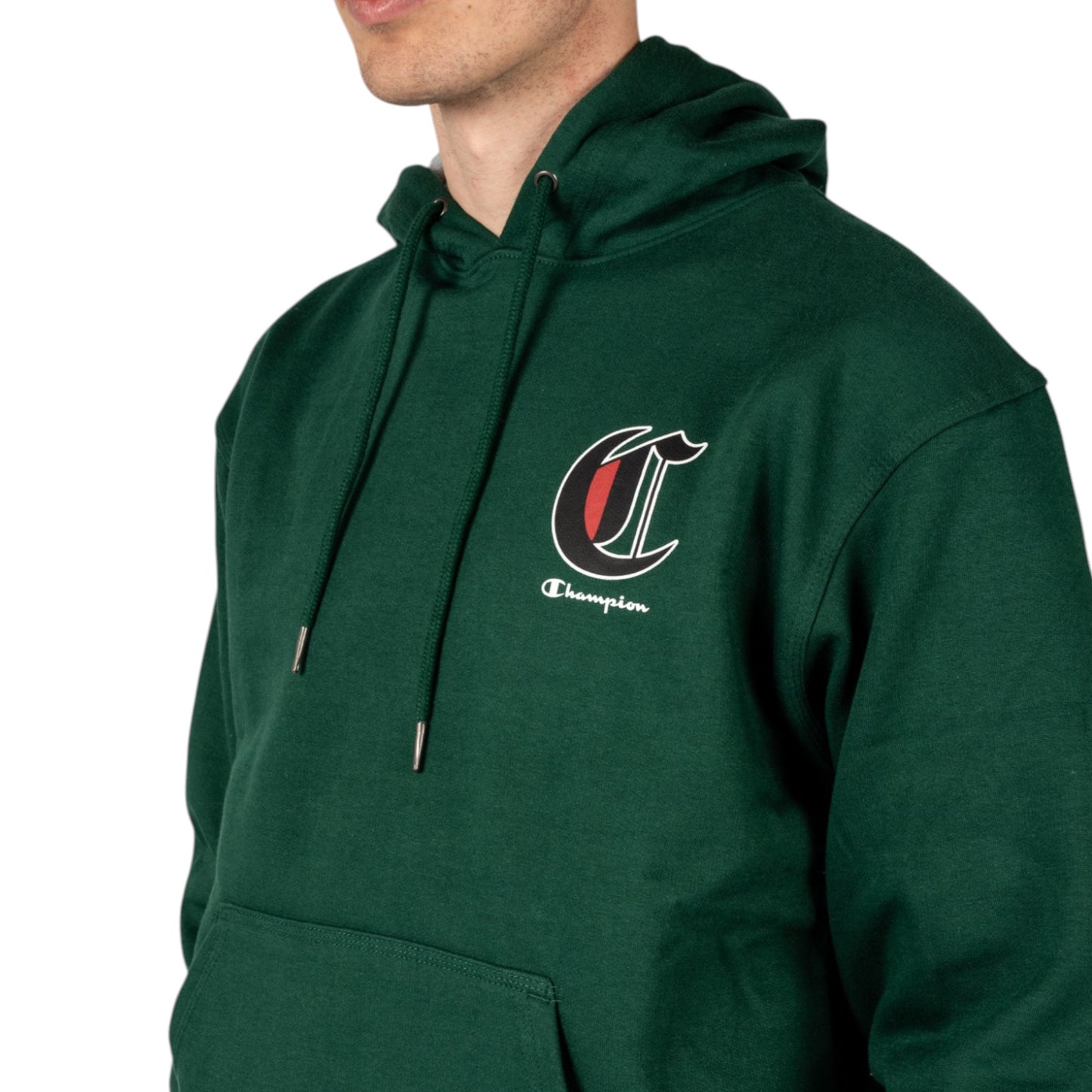 Mens Champion Powerblend Fleece Hoodie Green