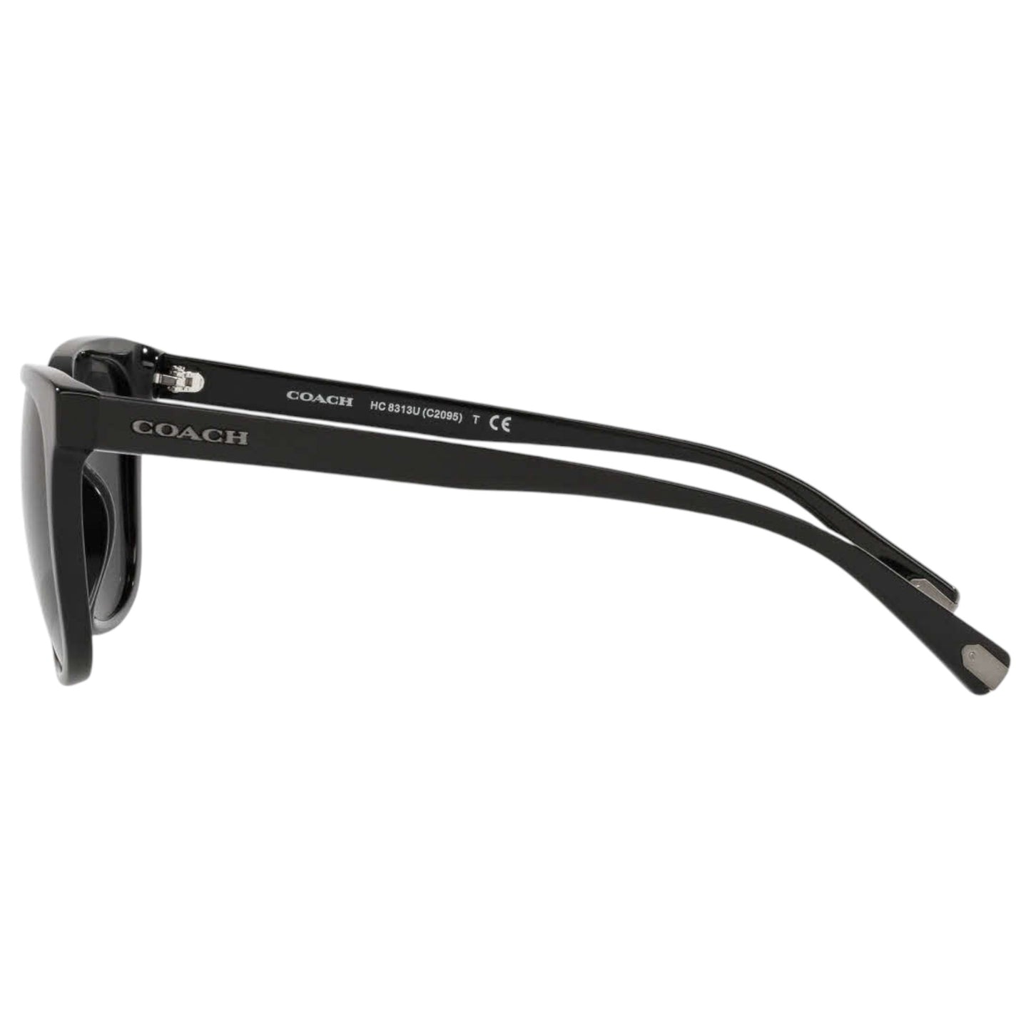 Mens Coach HC8313U Polarised Sunglasses Black/ Dark Grey