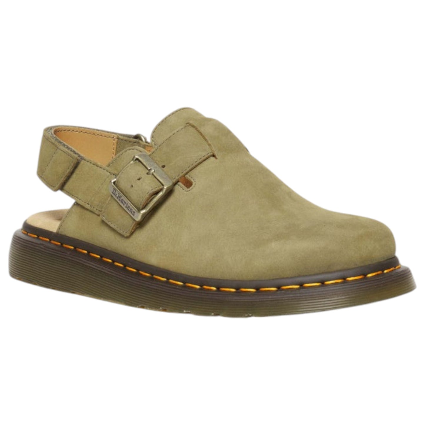 Mens Dr. Martens Jorge II Sling Back Sandals Muted Olive Tumbled Nubuck