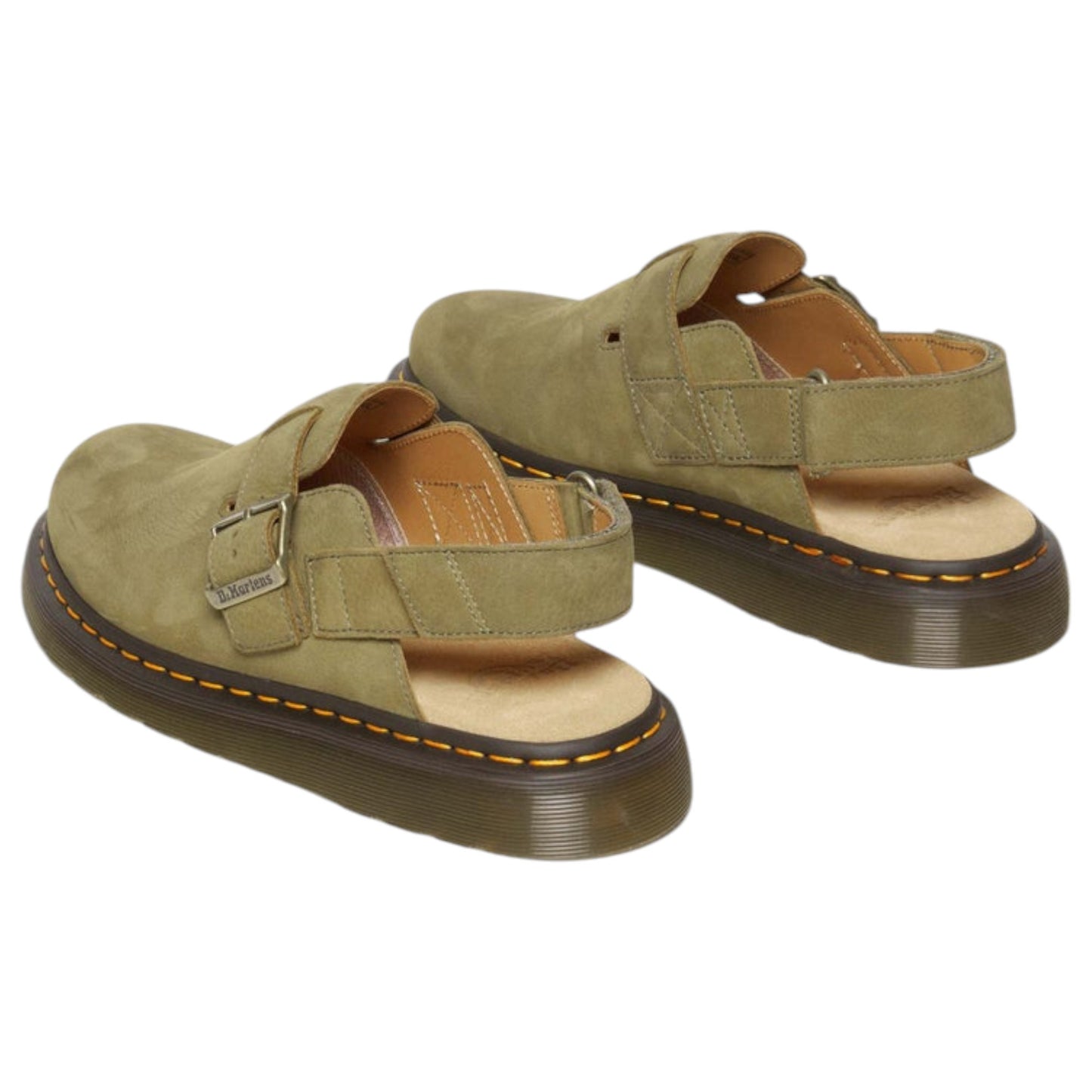Mens Dr. Martens Jorge II Sling Back Sandals Muted Olive Tumbled Nubuck