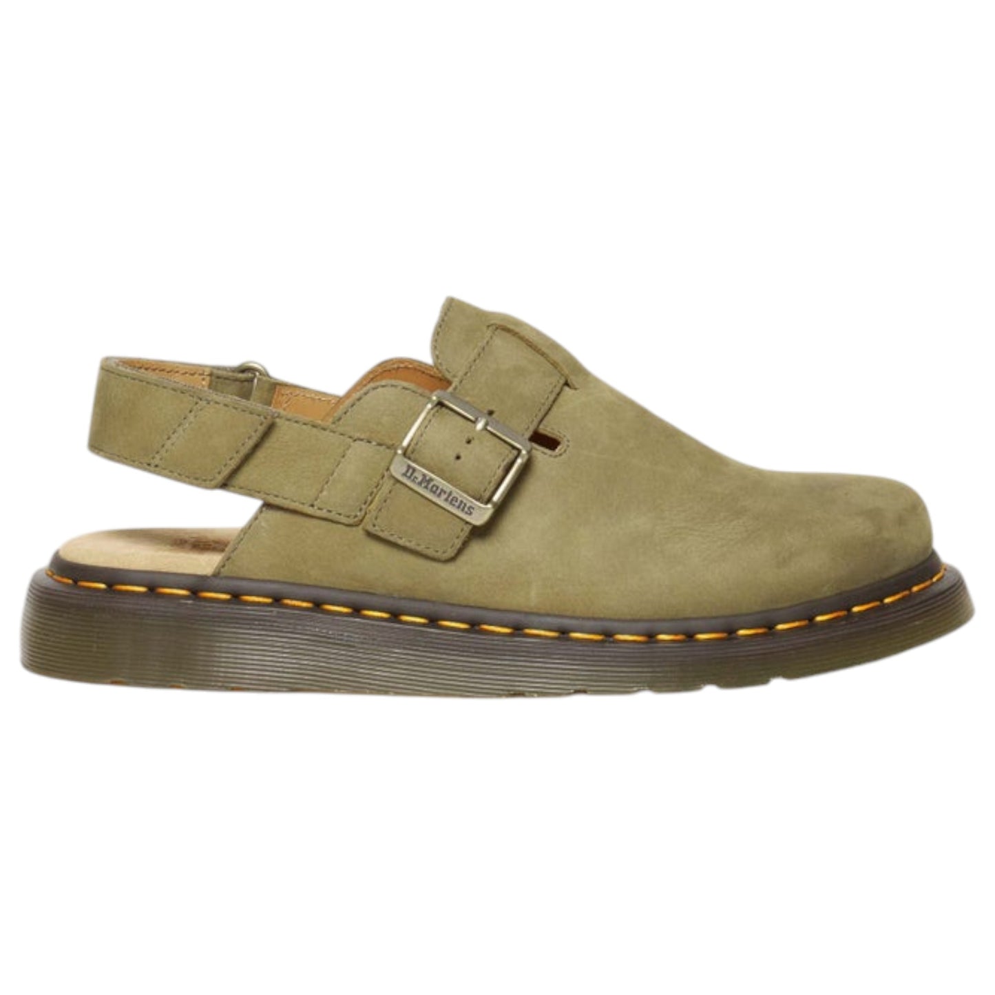Mens Dr. Martens Jorge II Sling Back Sandals Muted Olive Tumbled Nubuck