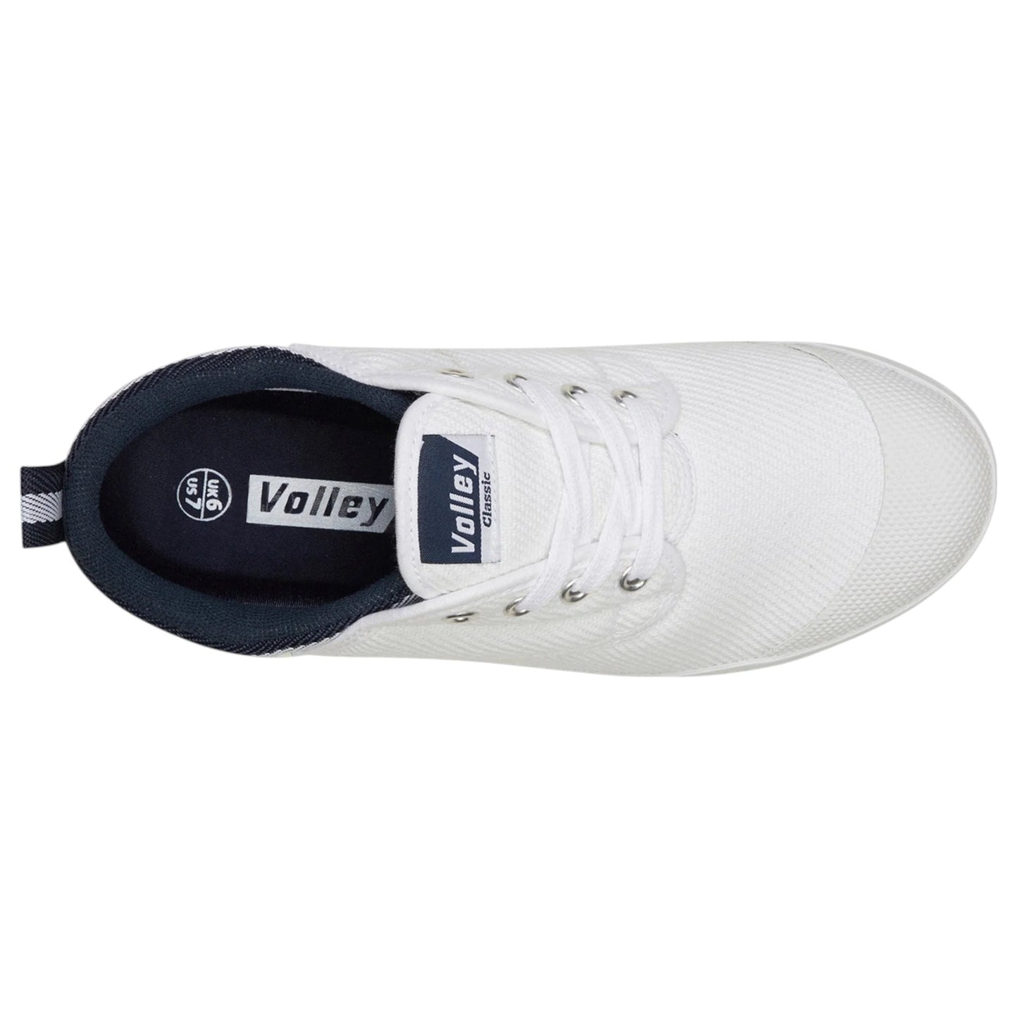 Mens Volley Classic Canvas Shoes White / Navy