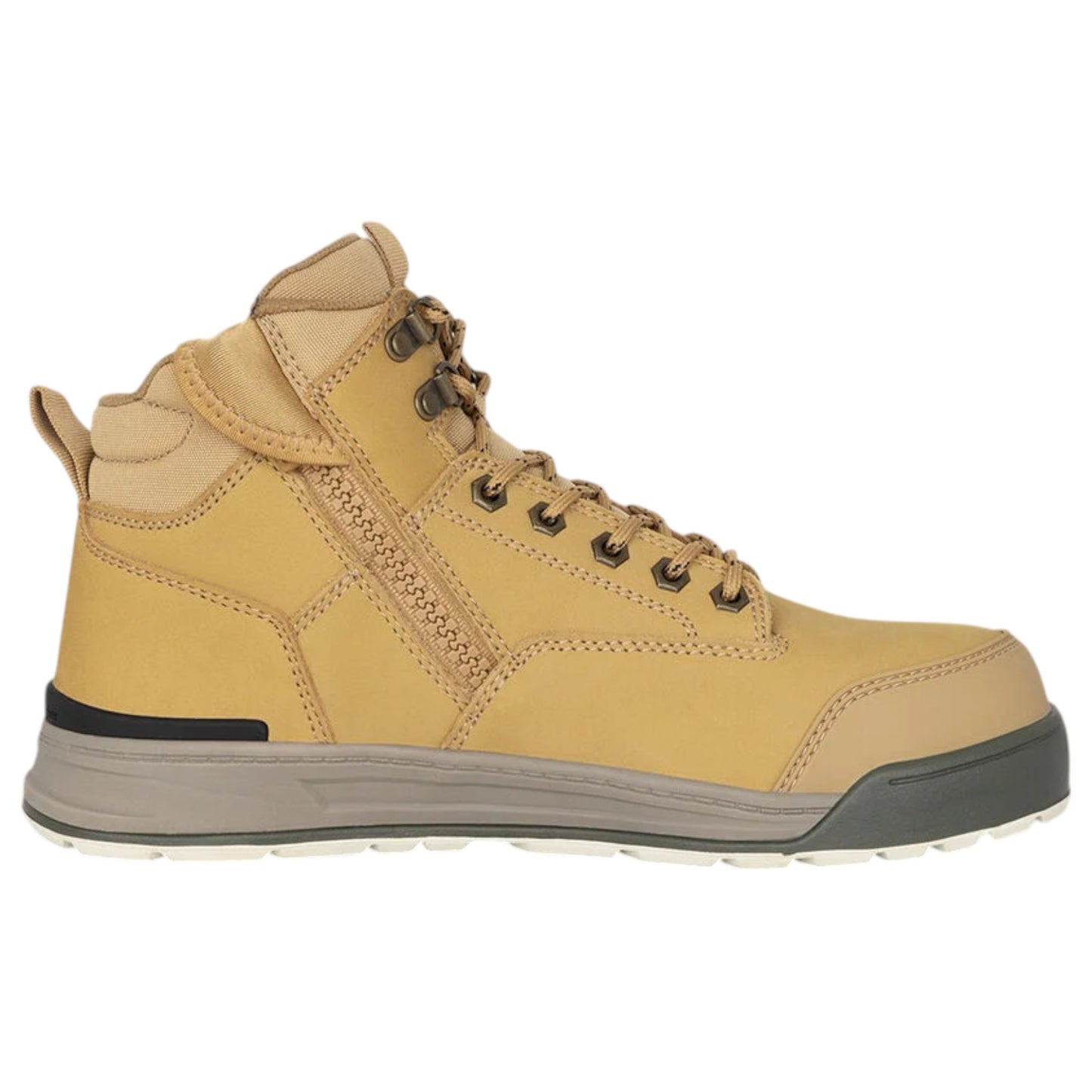Mens Hard Yakka 3056 Lace Zip Boots Wheat
