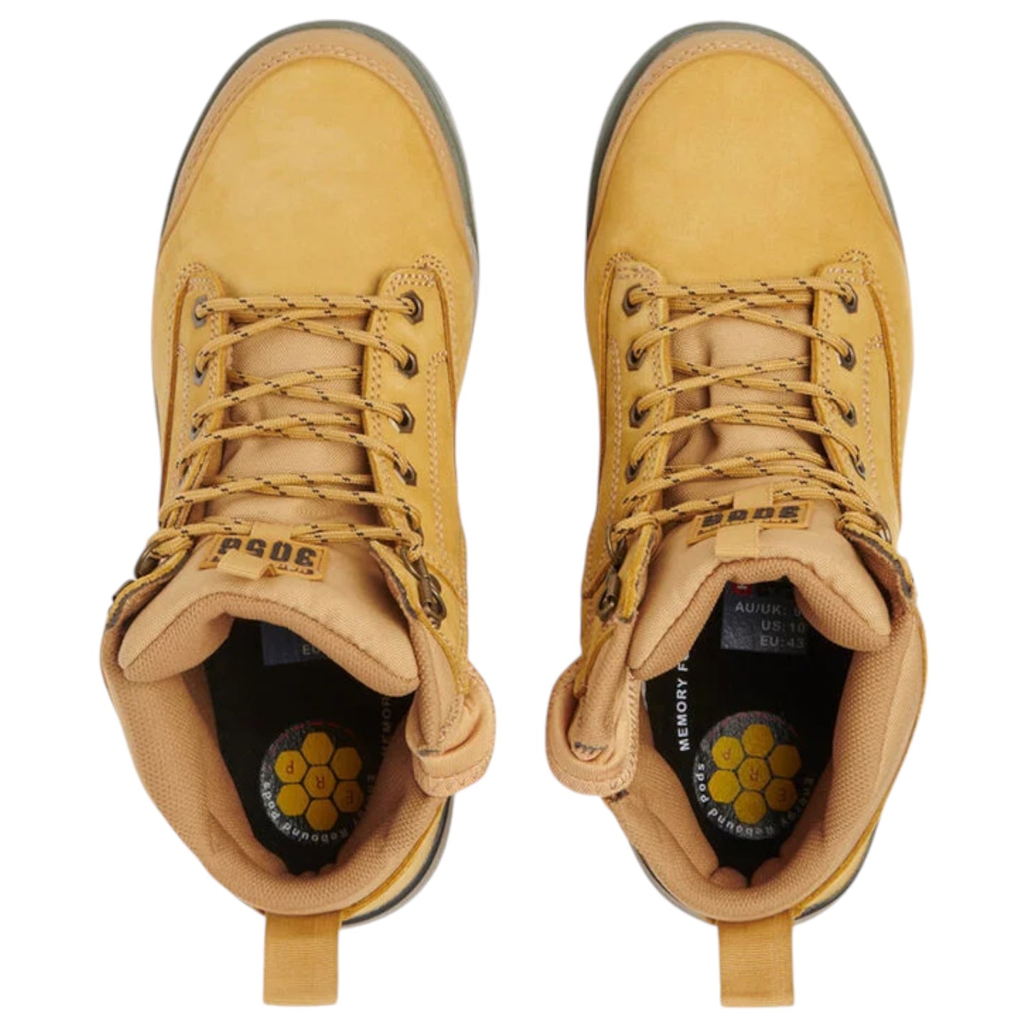 Mens Hard Yakka 3056 Lace Zip Boots Wheat