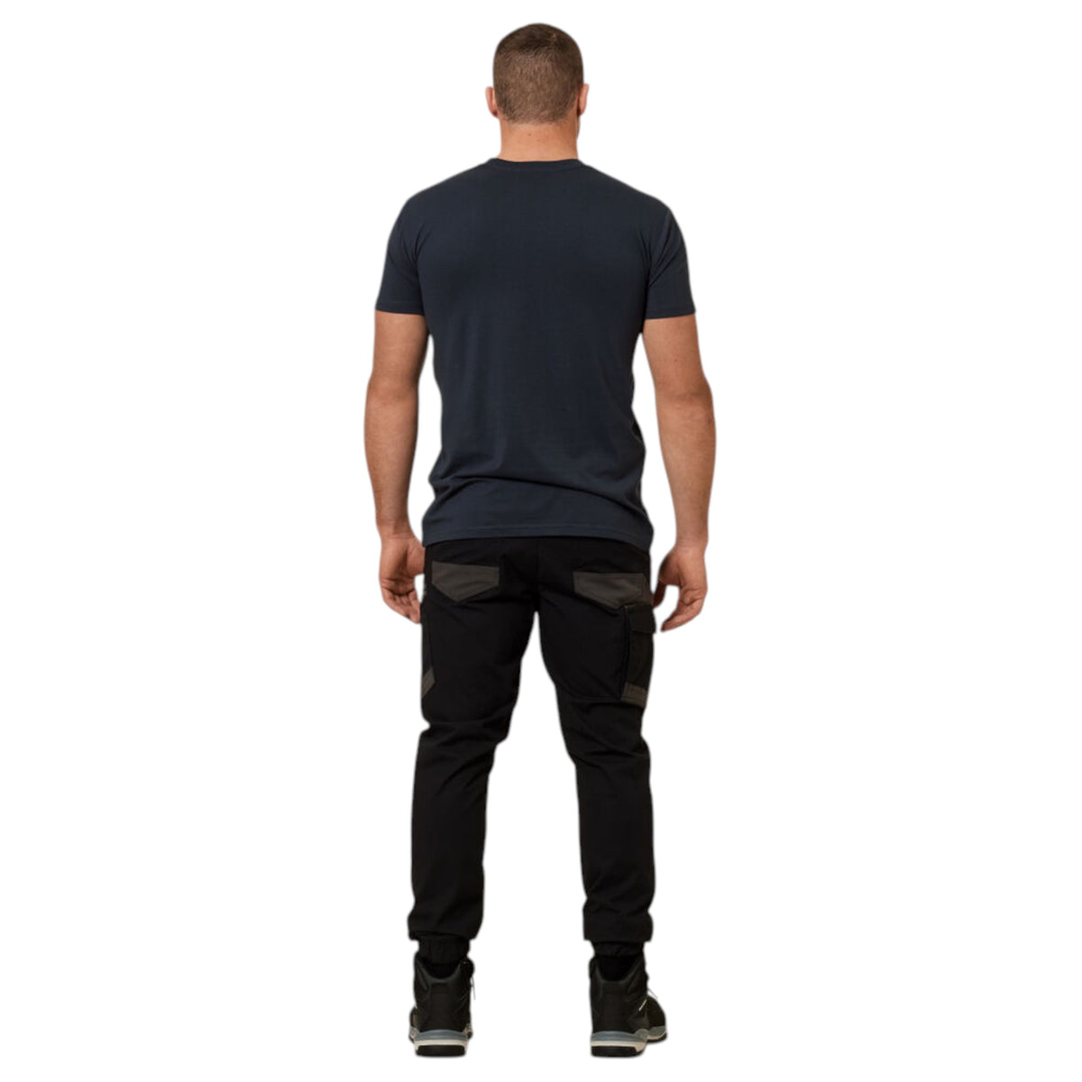 Mens Hard Yakka 3056 Raptor Rip Resistant Cuffed Cotton Cargo Workwear Pants Black