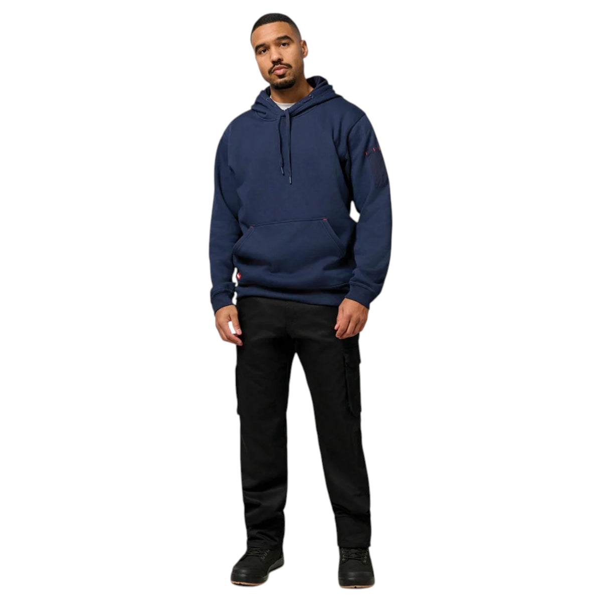 Mens Hard Yakka Cotton Drill Relaxed Fit Cargo Workwear Pants Black