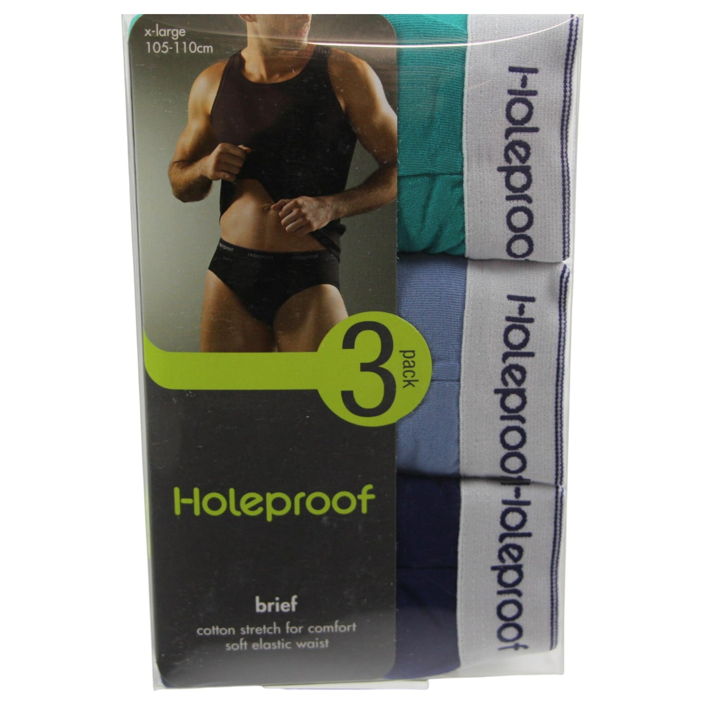 3 Pack Mens Holeproof Cotton Briefs Underwear Multicoloured