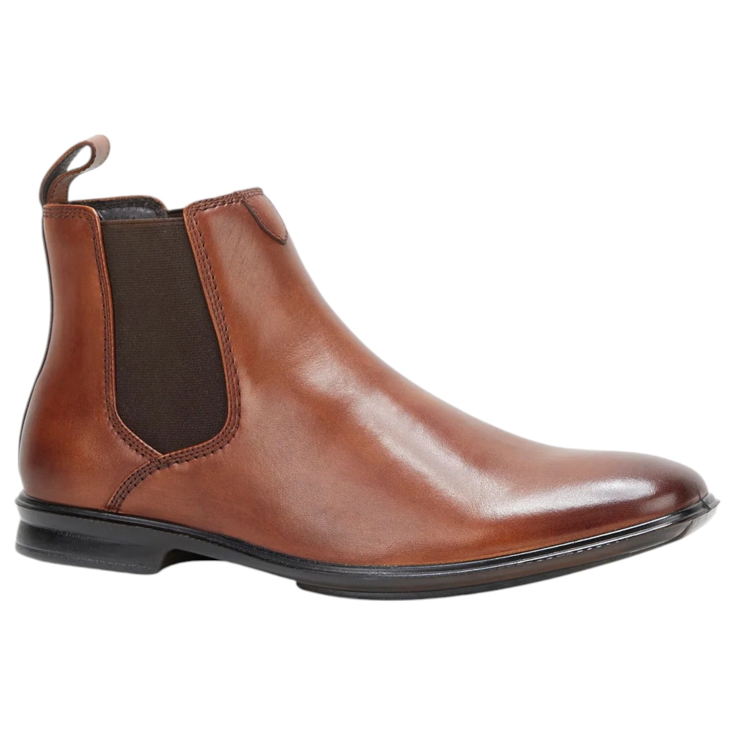 Mens Hush Puppies Chelsea Boots Tan Burnish