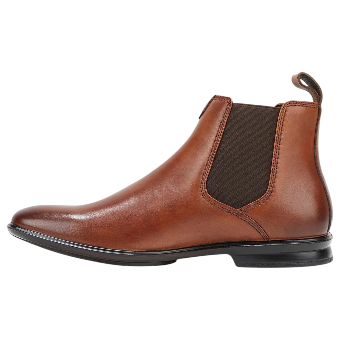 Mens Hush Puppies Chelsea Boots Tan Burnish