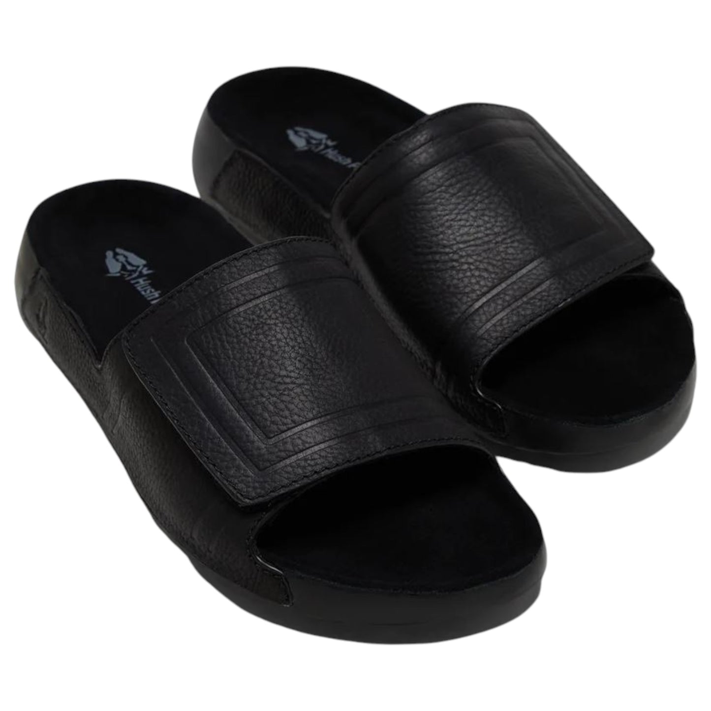 Mens Hush Puppies Hammock Slides Black