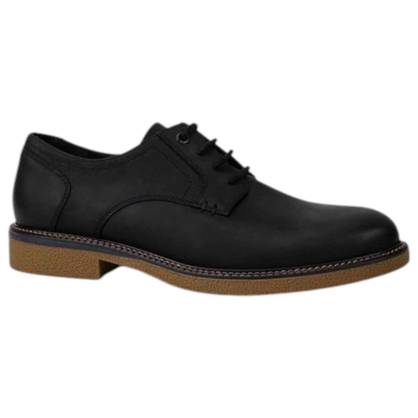 Mens Hush Puppies Manchester Shoes Black Rub