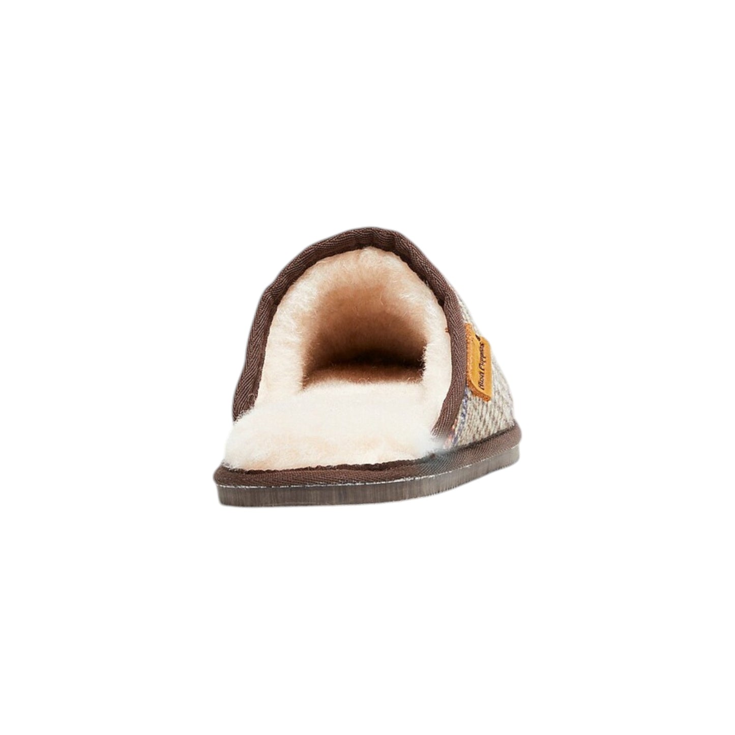 Mens Hush Puppies Sled Slippers Natural Plaid