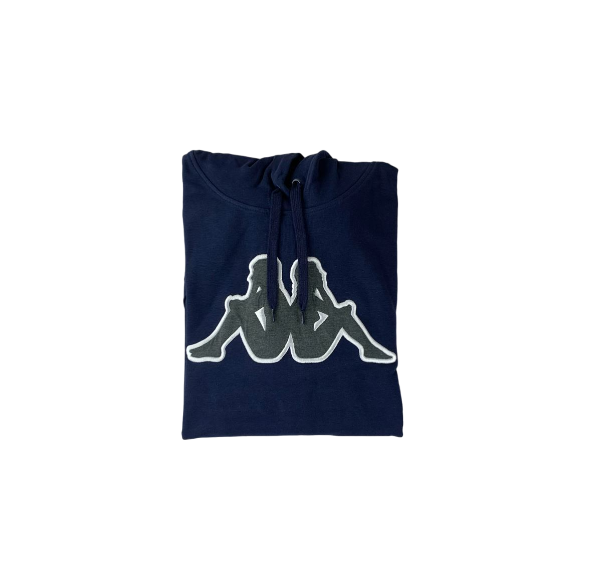 Mens Kappa Logo Tairiti Sweater 922 Pullover Hoodie Blue/Grey