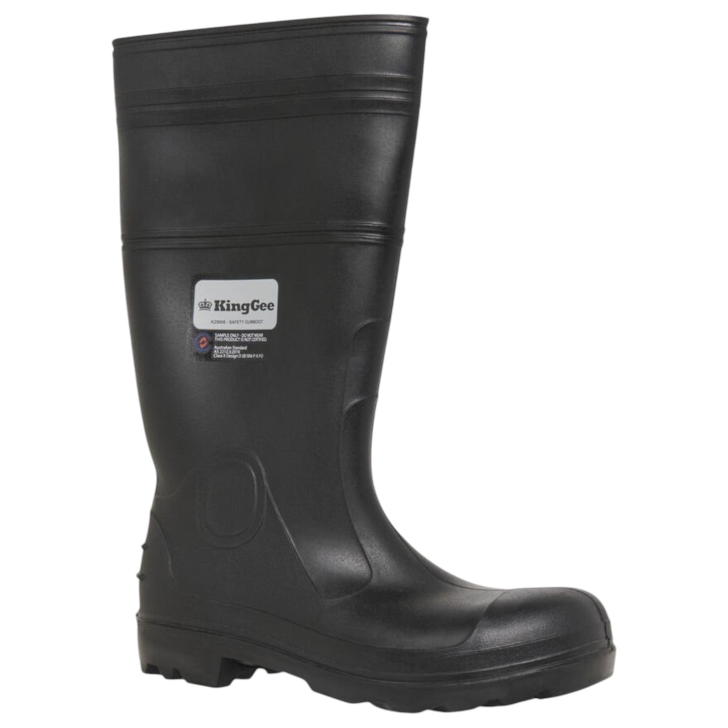 Mens KingGee Hydroguard Safety Gumboot Boots Black