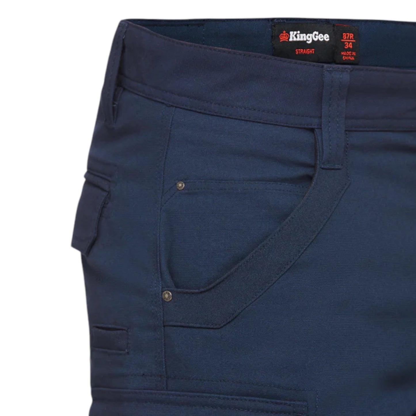 Mens KingGee Tradies Utility Cargo Shorts Navy