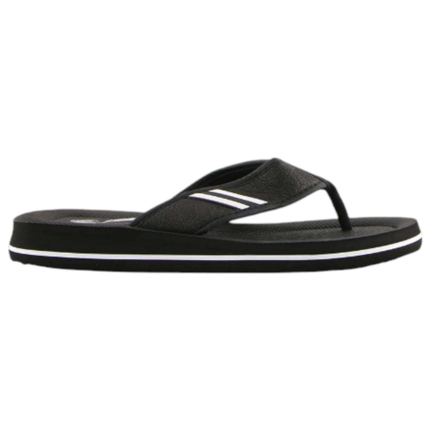 Mens Lightning Bolt Wilson Thongs Black/White