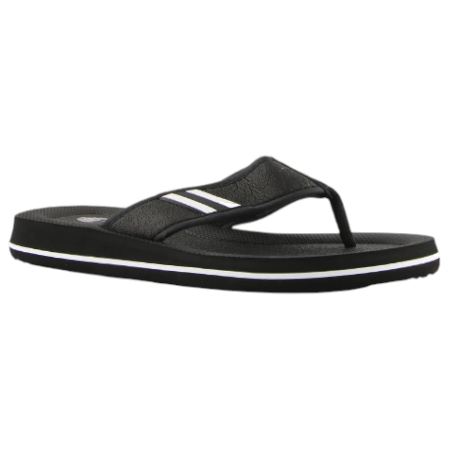 Mens Lightning Bolt Wilson Thongs Black/White