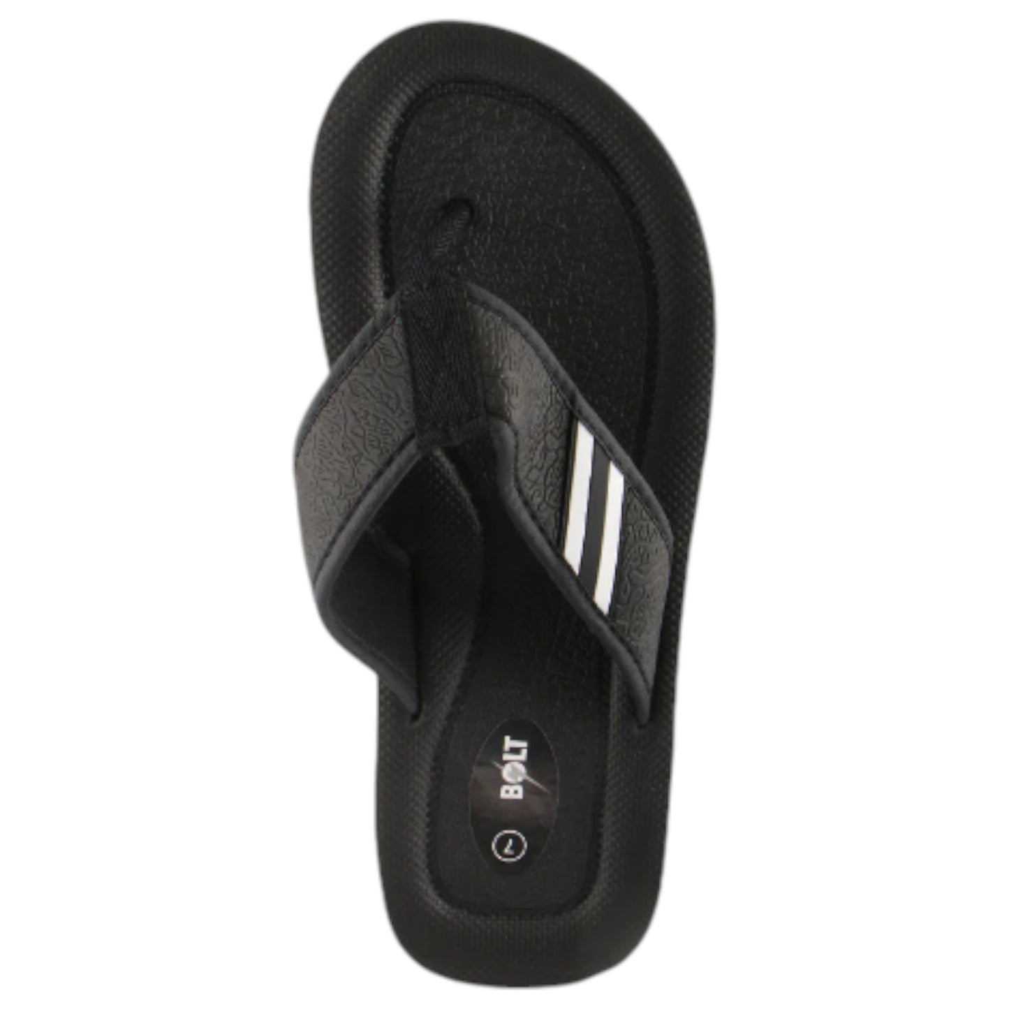 Mens Lightning Bolt Wilson Thongs Black/White