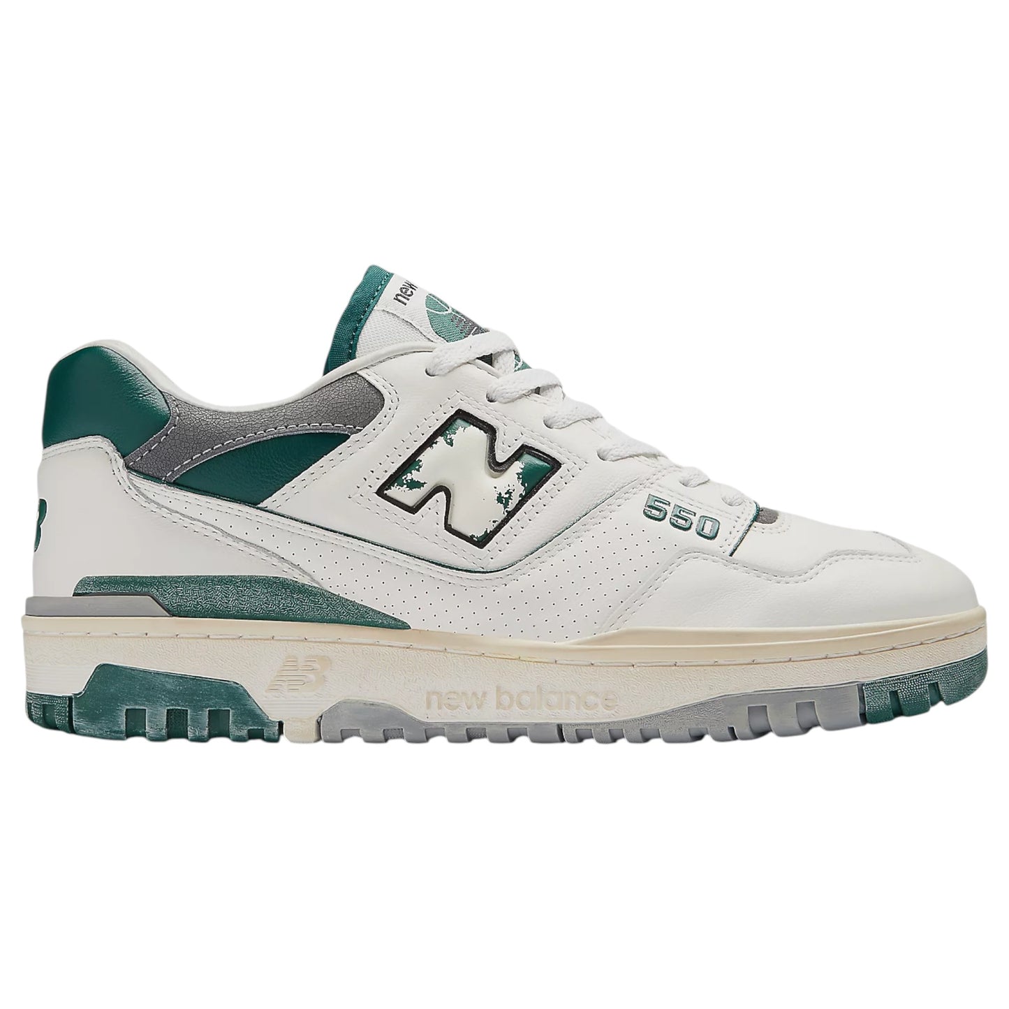 Mens New Balance 550 Shoes White/Green