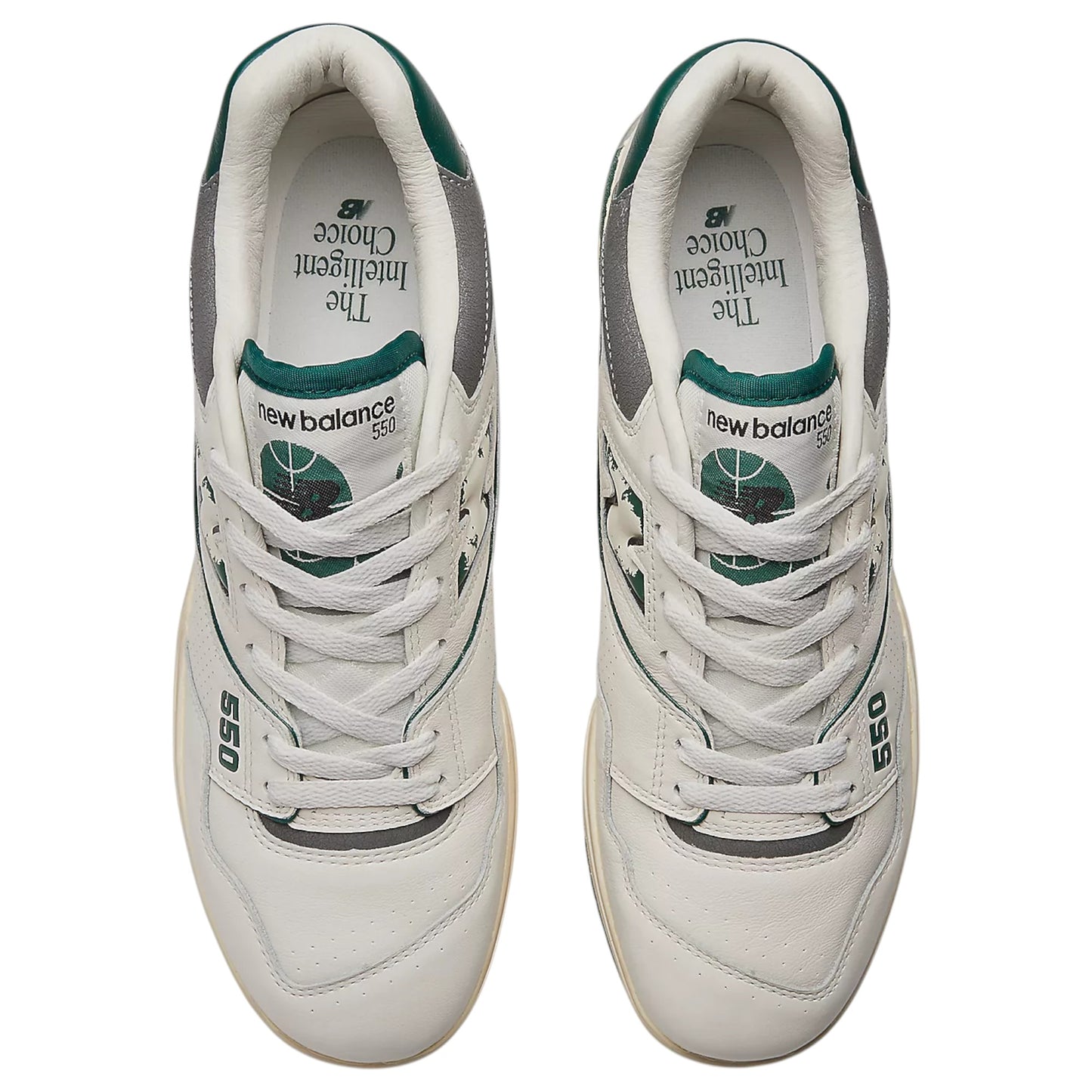 Mens New Balance 550 Shoes White/Green