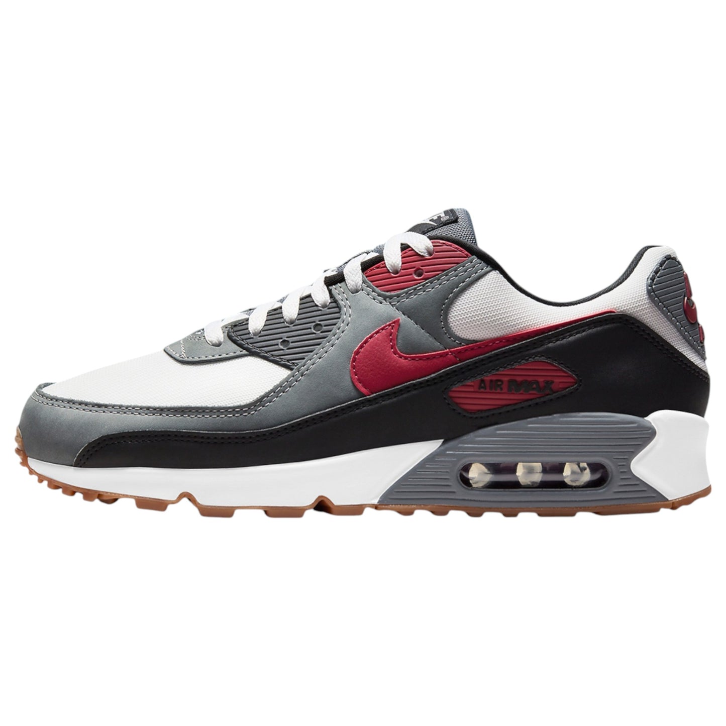 Mens Nike Air Max 90 Shoes White/Grey/Red