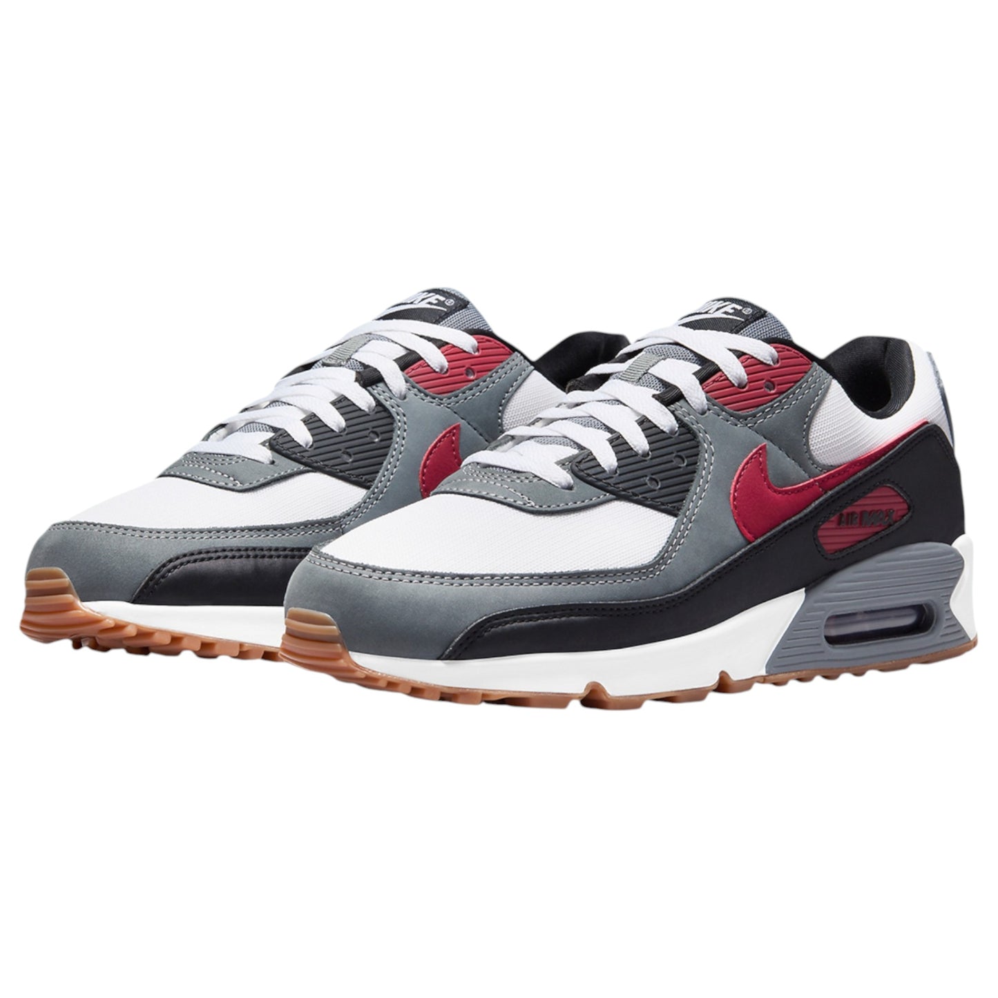 Mens Nike Air Max 90 Shoes White/Grey/Red