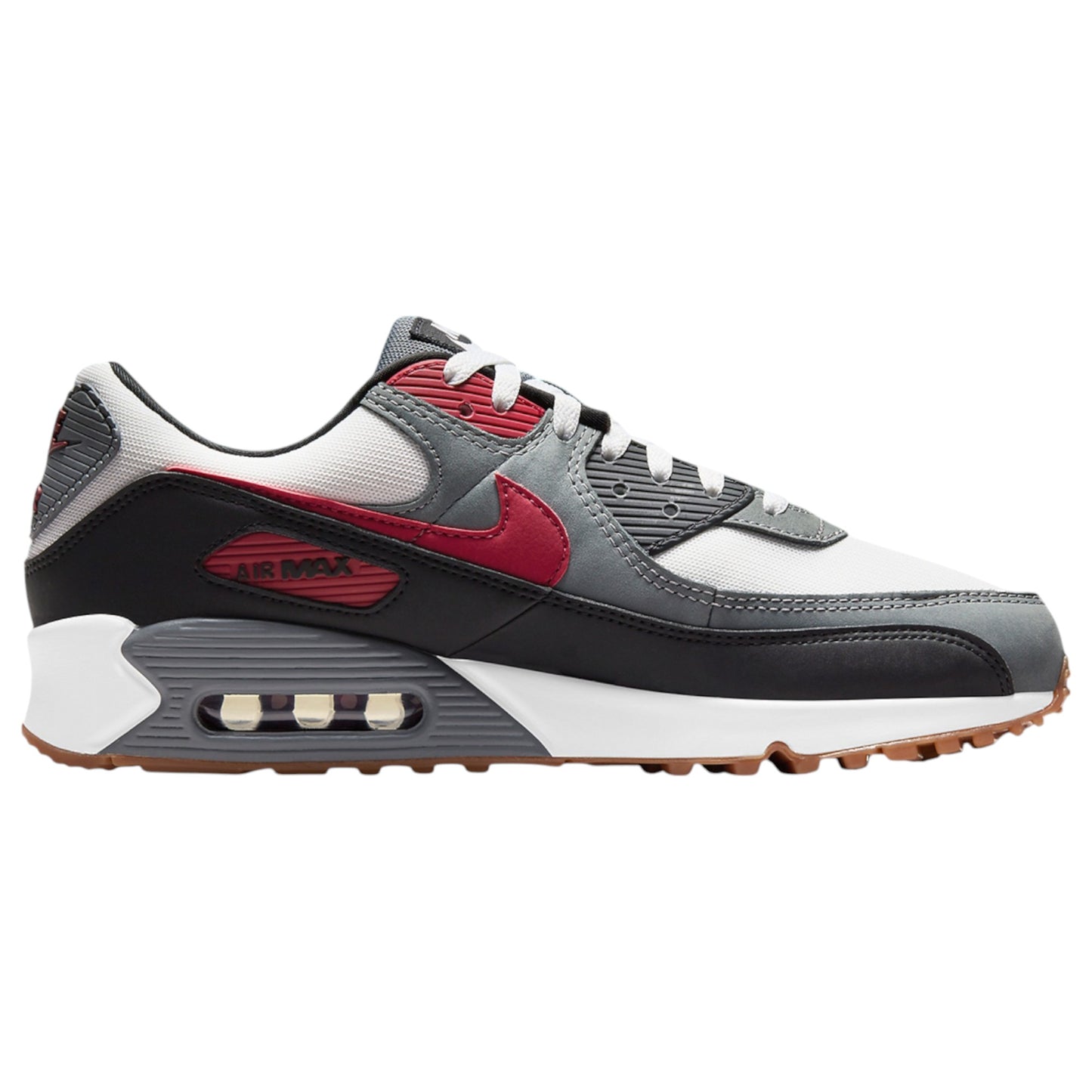 Mens Nike Air Max 90 Shoes White/Grey/Red