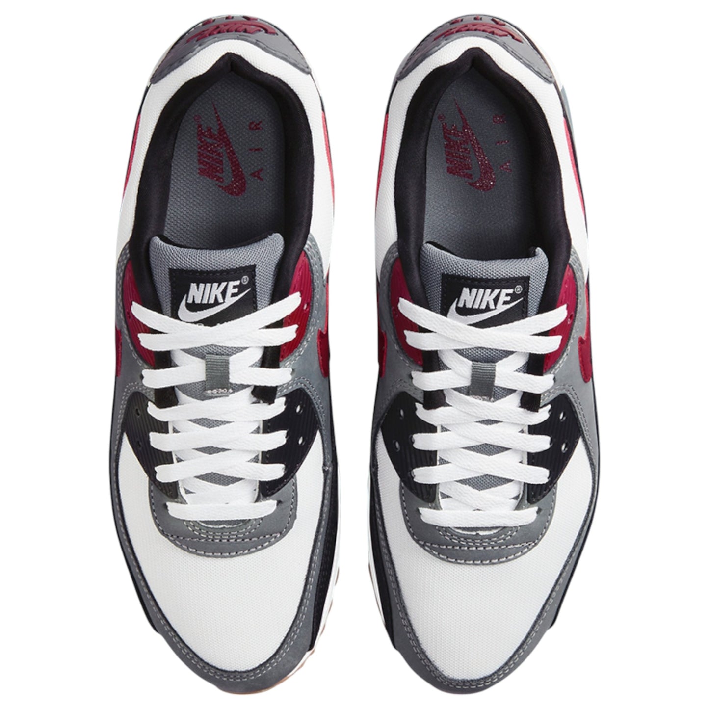 Mens Nike Air Max 90 Shoes White/Grey/Red