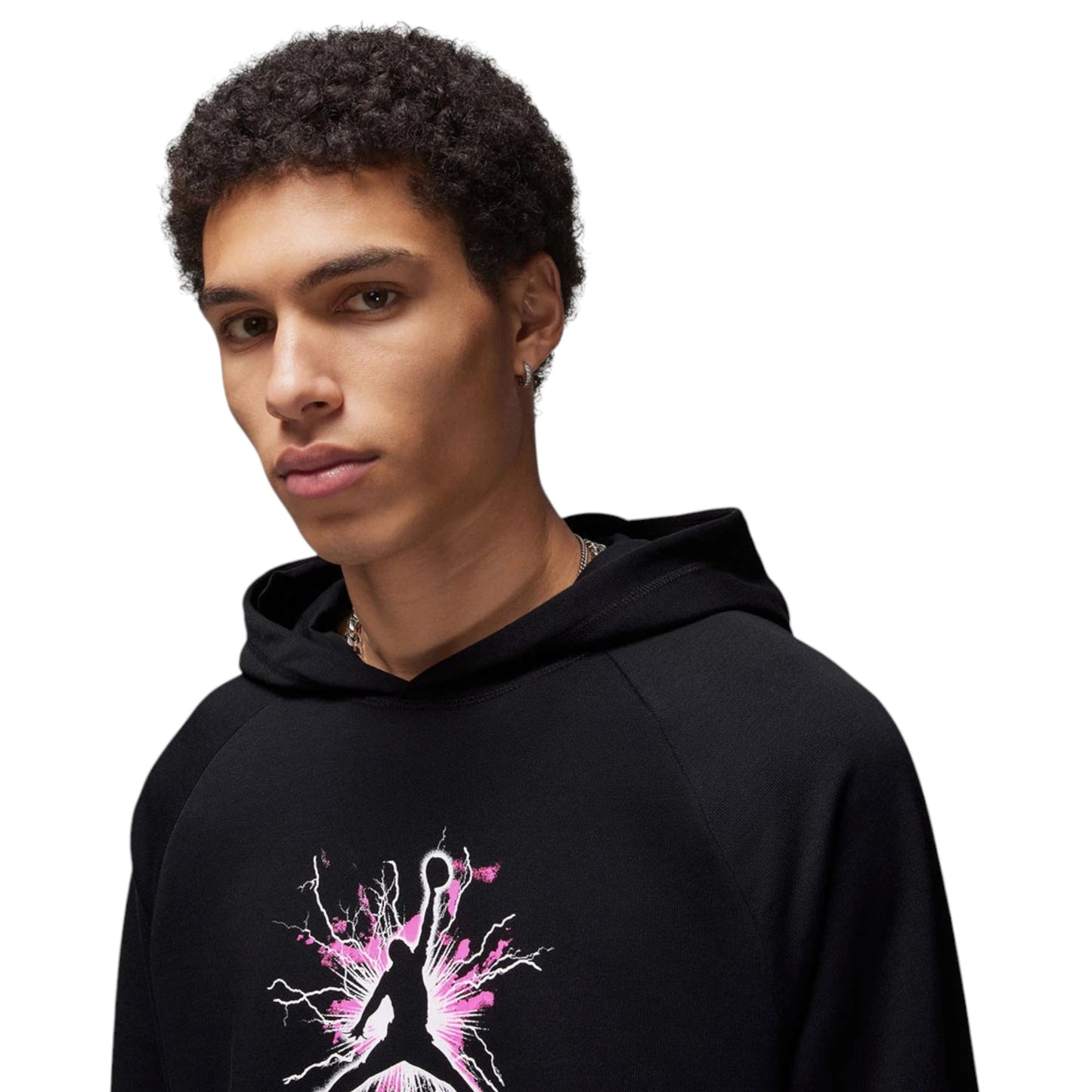 Mens Nike Jordan Dri-FIT Sport Fleece Graphic Hoodie Black