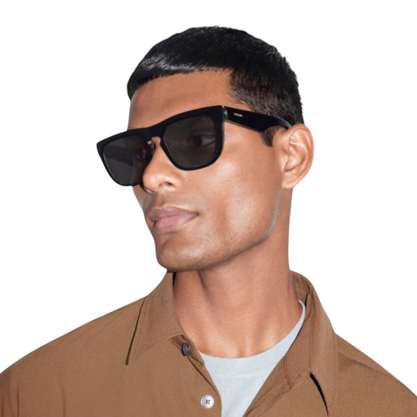 Mens Burberry BE4431U Polarized Sunglasses Black/Grey