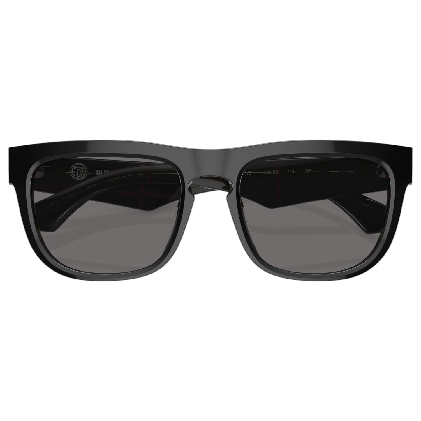 Mens Burberry BE4431U Polarized Sunglasses Black/Grey