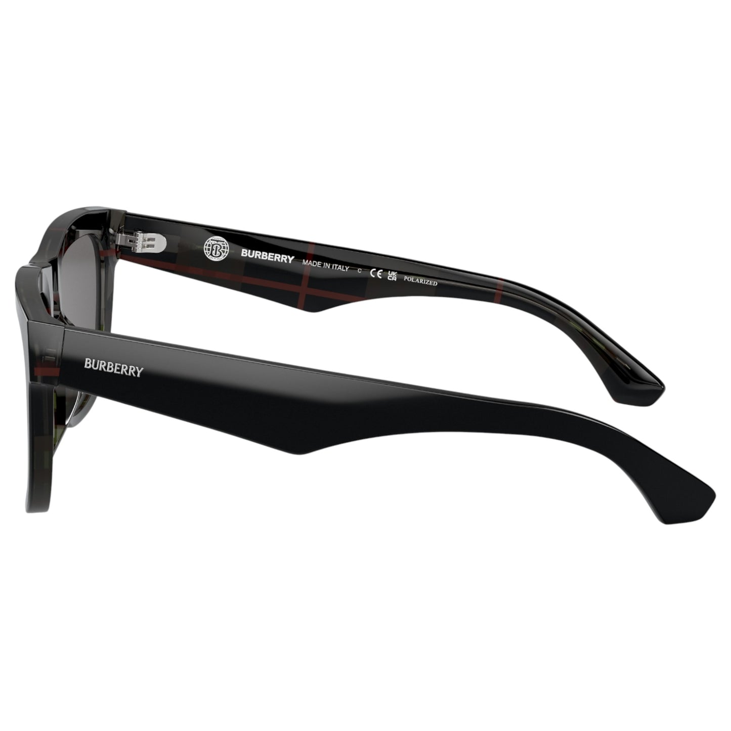 Mens Burberry BE4431U Polarized Sunglasses Black/Grey