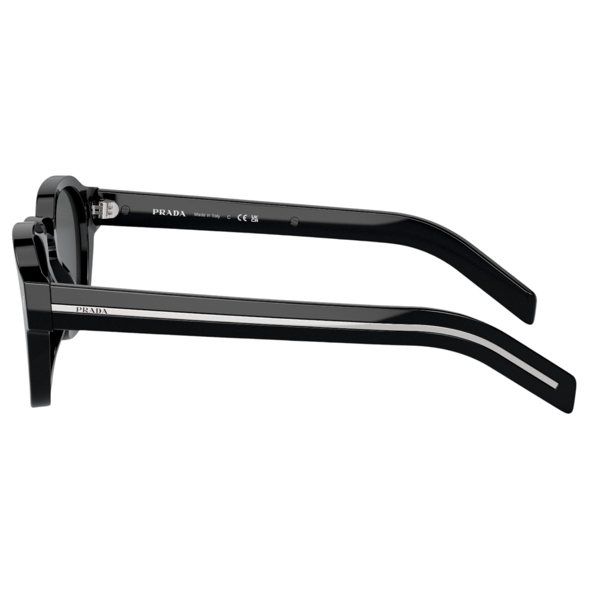 Mens Prada PRA16S Sunglasses Black/Dark Grey